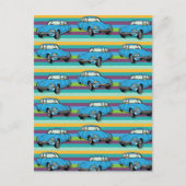 Buntes Oldtimer Citroen DS 19 Duo Briefkaart (Voorkant)