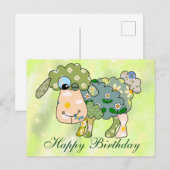 Buntes Schaf Postkarte Briefkaart (Voorkant / Achterkant)