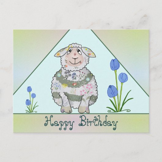 Buntes Schaf Postkarte Briefkaart (Voorkant)