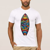 Buntes Surfbrett T-shirt (Voorkant)