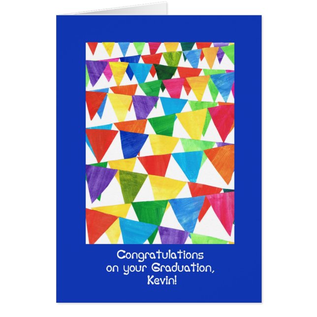 Bunting Afstuderen Gefeliciteerd voor Kevin (Voorkant)