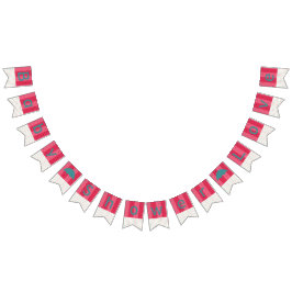 Bunting Baby shower "Paraplu Watermeloen" Vlaggetjes