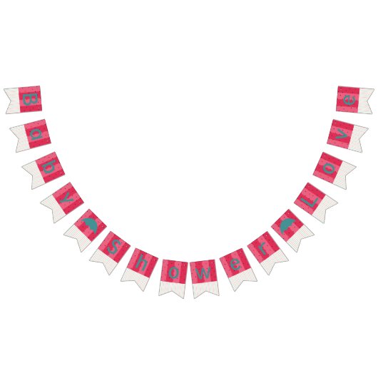 Bunting Baby shower "Paraplu Watermeloen" Vlaggetjes (Alle)