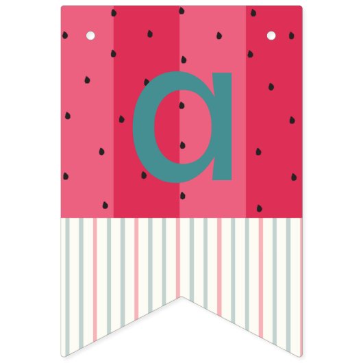 Bunting Baby shower "Paraplu Watermeloen" Vlaggetjes (Tweede vlag)