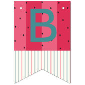 Bunting Baby shower "Paraplu Watermeloen" Vlaggetjes (Eerste vlag)