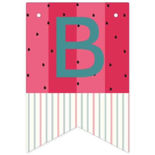 Bunting Baby shower "Paraplu Watermeloen" Vlaggetjes (Eerste vlag)