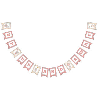 Bunting Banner Flag Girl & Beer in Hot Air ballon