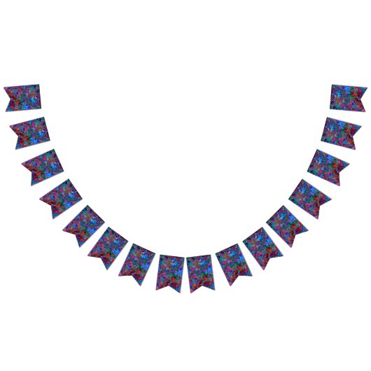 Bunting Banner Floral Abstract Glas in lood (Alle)