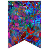 Bunting Banner Floral Abstract Glas in lood (Tweede vlag)