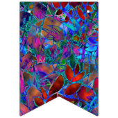 Bunting Banner Floral Abstract Glas in lood (Derde vlag)