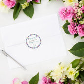 Bunting Banner Neutral Gender Baby shower Ronde Sticker