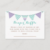 Bunting Banner Neutral Luier Raffle Baby shower Informatiekaartje (Voorkant)