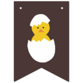 Bunting Banner van de haastige paaspartij - bruin (Tweede vlag)