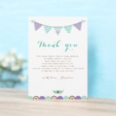 Bunting Banner Waterverf Neutraal Baby shower Bedankkaart