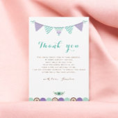 Bunting Banner Waterverf Neutraal Baby shower Bedankkaart