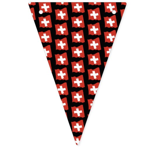 Bunting Banner Zwitserland (Derde vlag)