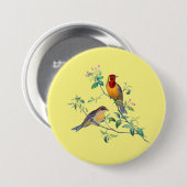Bunting Birds, Ronde Button 7,6 Cm (Voorkant /achterkant)