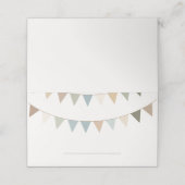 Bunting blanco plaats kaart met handschrift lijn plaatskaartje (Buitenkant ongevouwen)