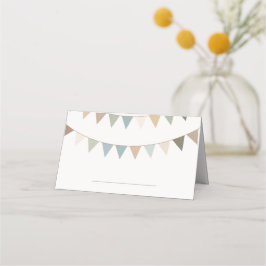Bunting blanco plaats kaart met handschrift lijn plaatskaartje