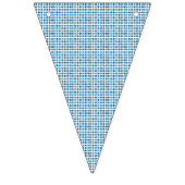 Bunting - Blauw Groen en Witte Bunting Vlaggetjes (Derde vlag)