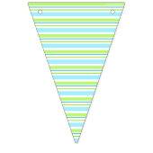 Bunting - Blauw Groen en Witte Bunting Vlaggetjes (Tweede vlag)