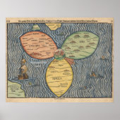 Bunting clover leaf map 1581 poster (Voorkant)