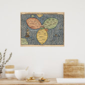 Bunting clover leaf map 1581 poster (Keuken)