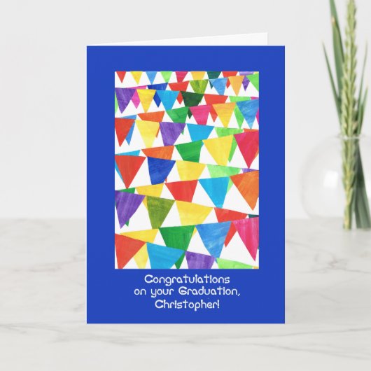 Bunting de Gelukwensen van Afstuderen voor Kaart (Voorkant)