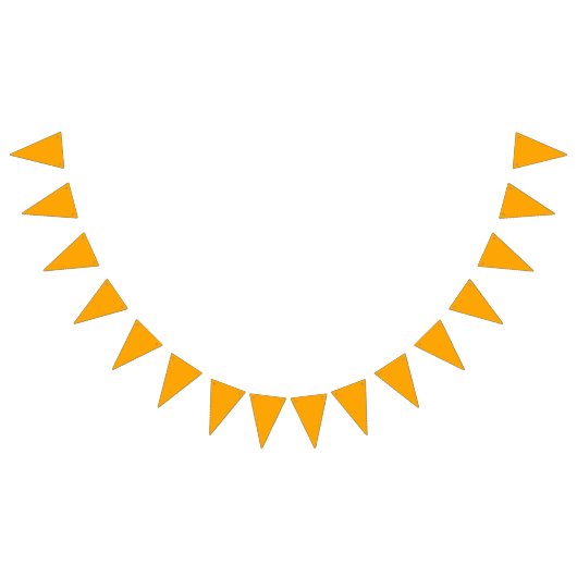 Bunting: driehoekig / vlaggen - Oranje Vlaggetjes (Alle)