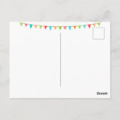Bunting Flag Birthday Photo Thank you Briefkaart (Achterkant)
