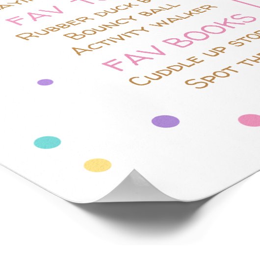 Bunting Flag Fluffy Bunny 1e verjaardag mijlpaal Poster (Hoek)