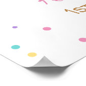 Bunting Flag Fluffy Bunny 1e verjaardag Welkom Poster (Hoek)