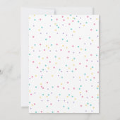 Bunting Flag Fluffy Bunny 1st Birthday Uitnodiging (Achterkant)