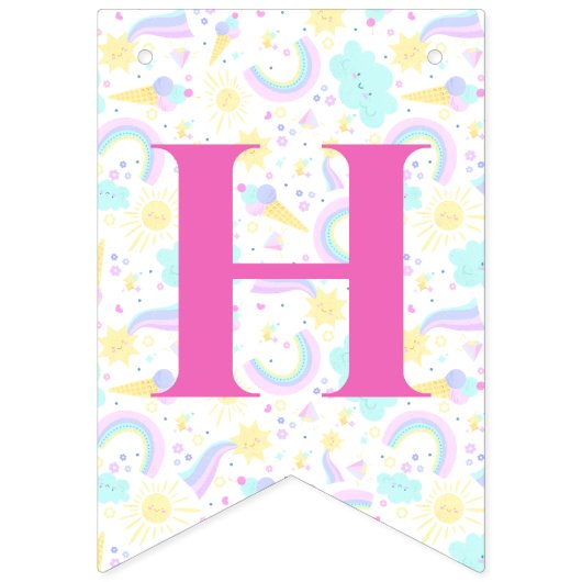 Bunting Flags Happy Birthday. Vlaggetjes (Tweede vlag)