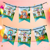 Bunting Flags Kids Verjaardagsfeest Baby Dinosauru Vlaggetjes