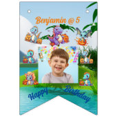 Bunting Flags Kids Verjaardagsfeest Baby Dinosauru Vlaggetjes (Eerste vlag)