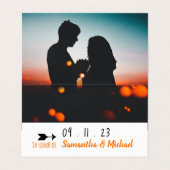  Bunting, foto sparen de Datum Kaart Visitekaartje (Binnenkant ongevouwen)