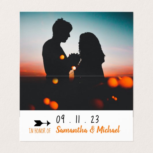  Bunting, foto sparen de Datum Kaart Visitekaartje (Binnenkant ongevouwen)