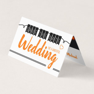 Bunting, foto sparen de Datum Kaart Visitekaartje