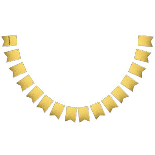 Bunting Gold Foil Shiny Party Banner Aanpassen