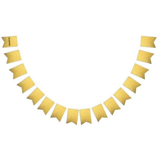 Bunting Gold Foil Shiny Party Banner Aanpassen (Alle)