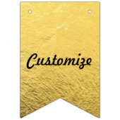 Bunting Gold Foil Shiny Party Banner Aanpassen (Eerste vlag)