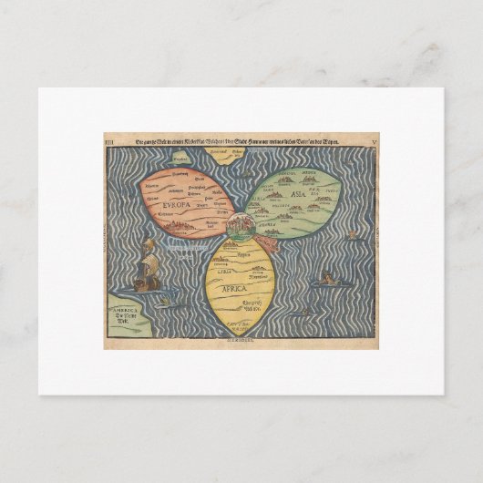 Bunting kaart 1581 van het klaverblad (Voorkant)