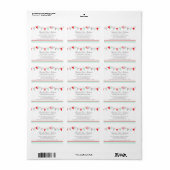 Bunting party events rood grijs retour adres label (Full Sheet)