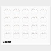 Bunting - roze & groen ronde sticker (Vel)