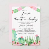 Bunting Taco Bout a Baby Invitation Kaart (Voorkant / Achterkant)