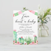 Bunting Taco Bout a Baby Invitation Kaart (Staand voorkant)