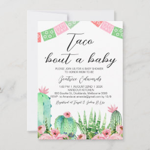 Bunting Taco Bout a Baby Invitation Kaart