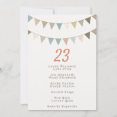 Bunting trouwtafel nummer kaart gastennaam lijst (Voorkant)