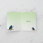 Bunting van de indigo dankt u bedankkaart (Binnen)